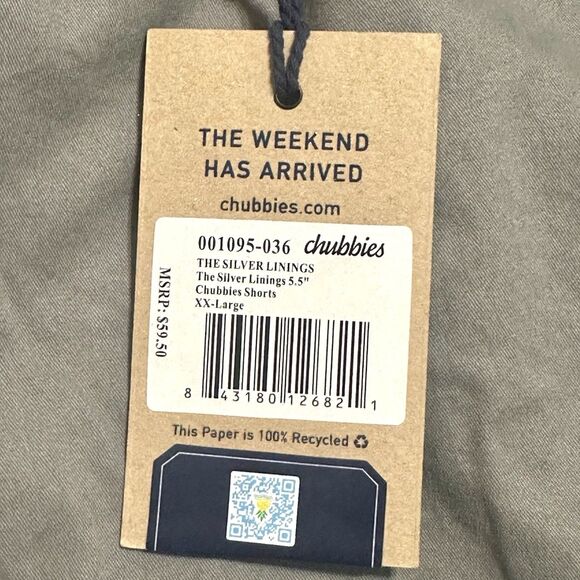 Chubbies The Silver Linings 5.5 Shorts Size XXL Originals Stretch Elastic Waist - Picture 6 of 13